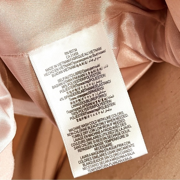 BCBGMaxAzria Tuxedo Blazer Drape Front Rose Smoke Size M #1161 - Picture 9 of 9